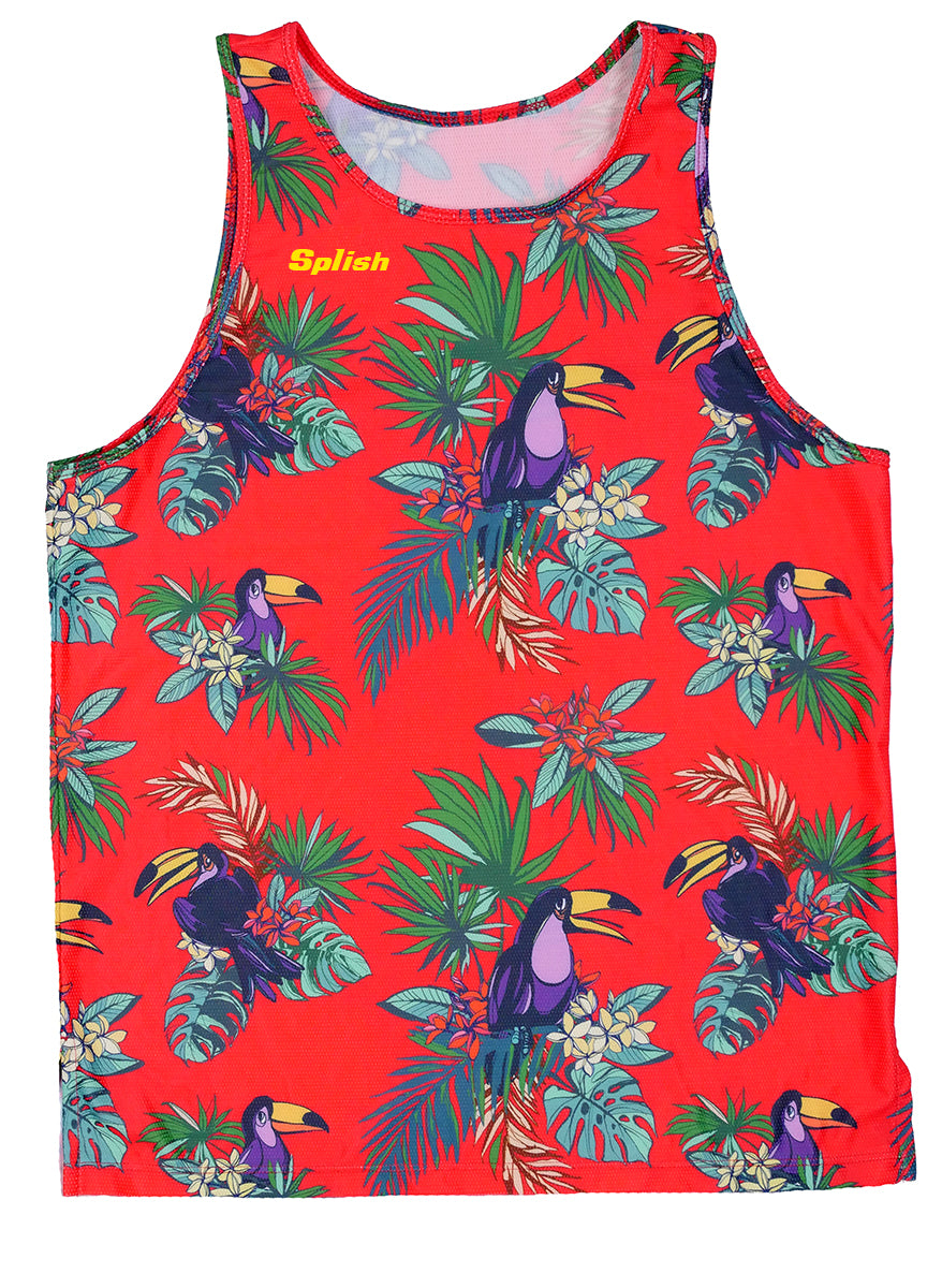 Hawaiian Detective Red/ Mens.Singlet